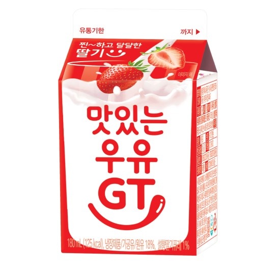 [가정배달] 딸기우유(180ml)