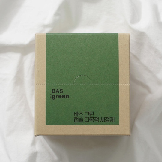 BAS 바스 green 친환경 캡슐 다목적 세정제 1개(6개입) 3000ml 대장균 황색포도상구균 99.9% 살균