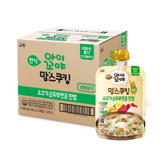 [전용관] 맘스쿠킹 이유식 소고기순두부전골 진밥 (12개월부터) 100g * 10입