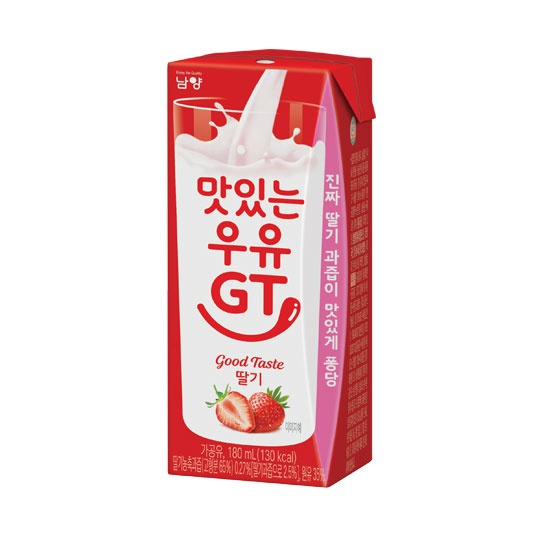 맛있는우유 GT 멸균우유 딸기맛(180ml) 24입