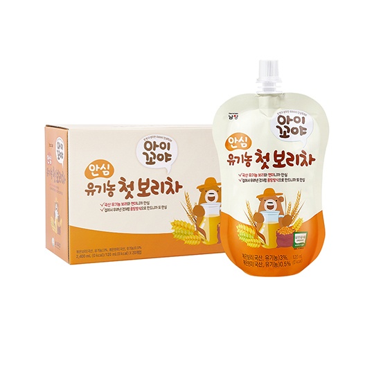 [전용관] 아이꼬야 안심 유기농 첫 보리차 (120mL * 20입)