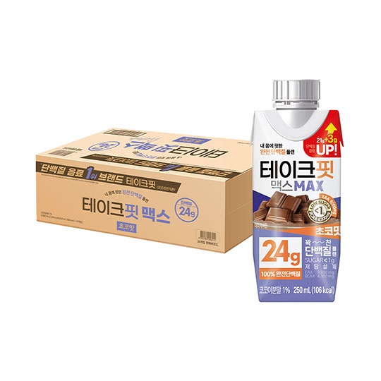 [단백질함량UP] 테이크핏 맥스 초코맛 24g 250mL * 24입