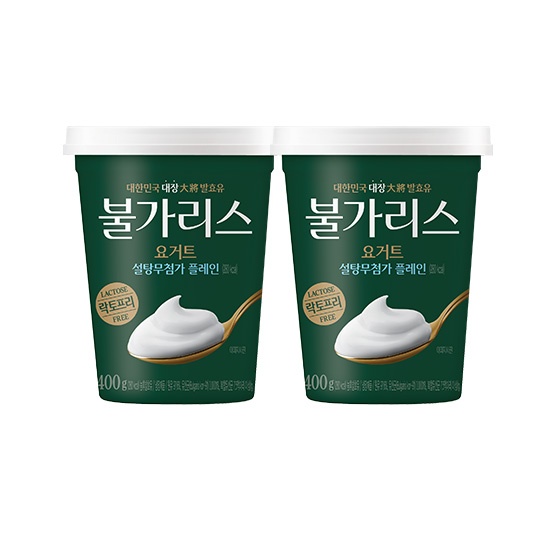 [냉장] 불가리스요거트설탕무첨가플레인400g X 2입